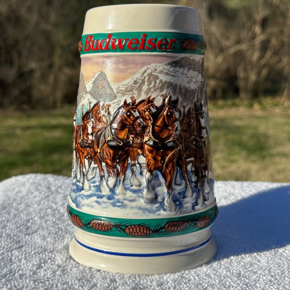 Budweiser Special Delivery Holiday Stein Breweriana Collectible - 1993